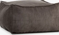 AARS/AGGERPouf AARS/AGGER 65x65 tissu velours côtelé sable foncé