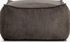 AARS/AGGERPouf AARS/AGGER 65x65 tissu velours côtelé sable foncé