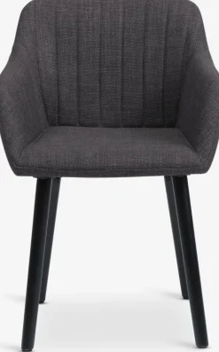 ADSLEVChaise ADSLEV tissu gris anthracite/noir