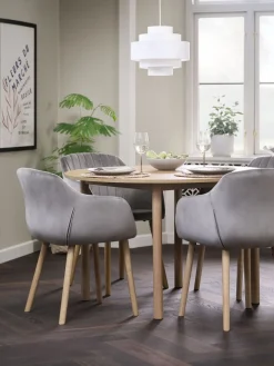 ADSLEVChaise ADSLEV velours gris/naturel