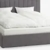 AGERFELDCadre de lit AGERFELD 180x200 tissu gris foncé