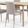 ALSTED + BRANDEALSTED L160 table coloris chêne + 4 BRANDE chaises beige