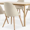 ALSTED + THORUPALSTED L160 table coloris chêne + 4 THORUP chaises beige