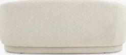 ANDRUPCanapé ANDRUP 3 places ovale tissu beige