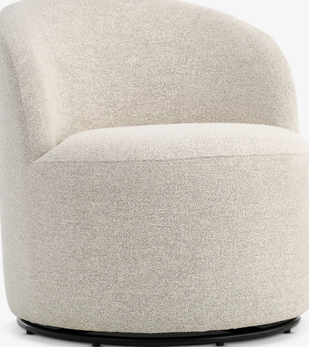 ANDRUPFauteuil lounge ANDRUP pivotant tissu beige