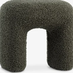 ANDSTPouf ANDST 46x38 tissu teddy vert olive