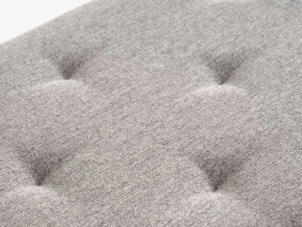 BADSTEDBanc BADSTED a/rangement tissu gris clair/coloris chêne