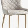 BELLINGEChaise BELLINGE tissu sable/coloris chêne naturel