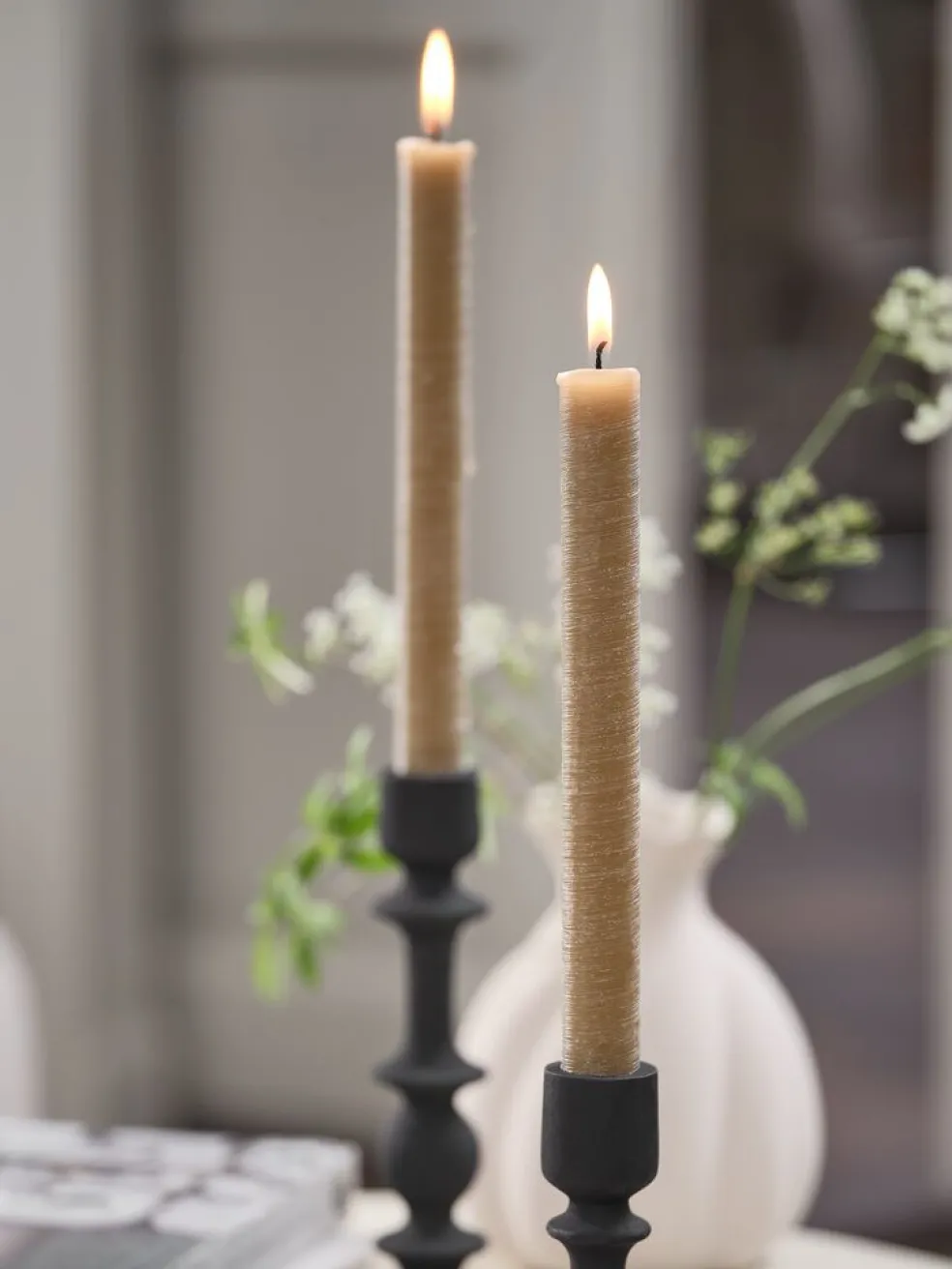 BERTELBougie pour chandelier BERTEL H22cm amande 2pcs/pqt