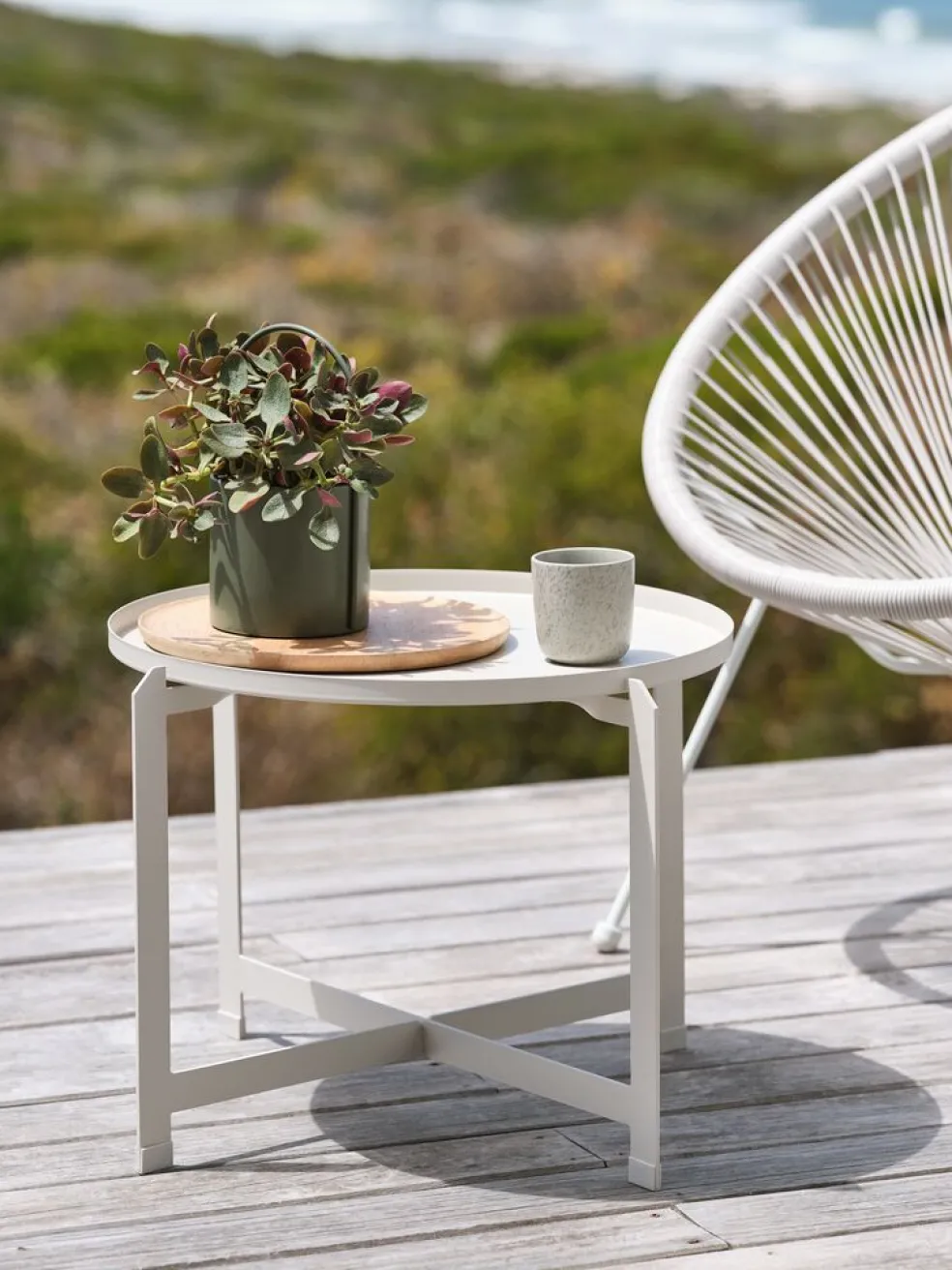 BORRETable d'appoint BORRE Ø50xH40 beige