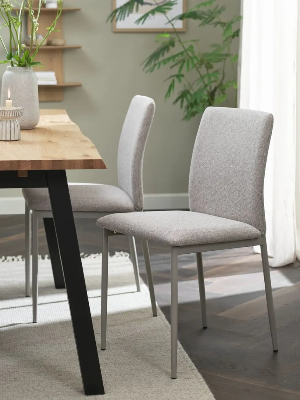 BRANDEChaise BRANDE tissu beige