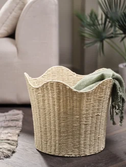 BREKKEPanier BREKKE Ø41xH35cm blanc cassé