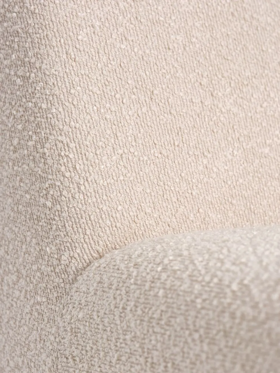 BULLERUPFauteuil lounge BULLERUP tissu teddy blanc cassé
