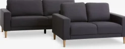 EGENSECanapé EGENSE 3 places tissu gris foncé