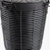 ELIFPanier à linge ELIF Ø40xH56cm noir a/couvercle