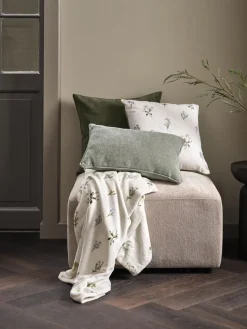 ENGSOLEIPlaid en polaire ENGSOLEI 130x170 blanc/vert