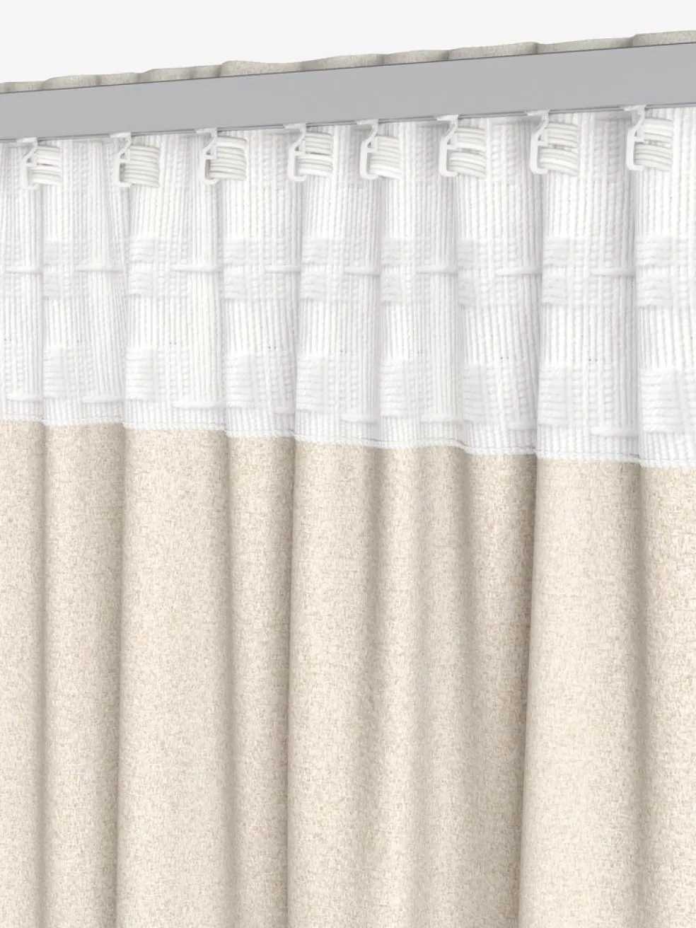 ERKENRideau ERKEN 1x140x245 blanc cassé