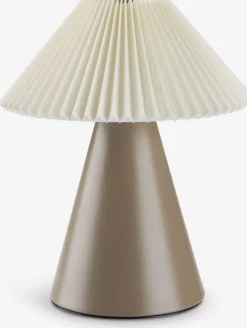 ESMUNDLampe à piles ESMUND Ø17xH20cm brun/blanc a/minuterie