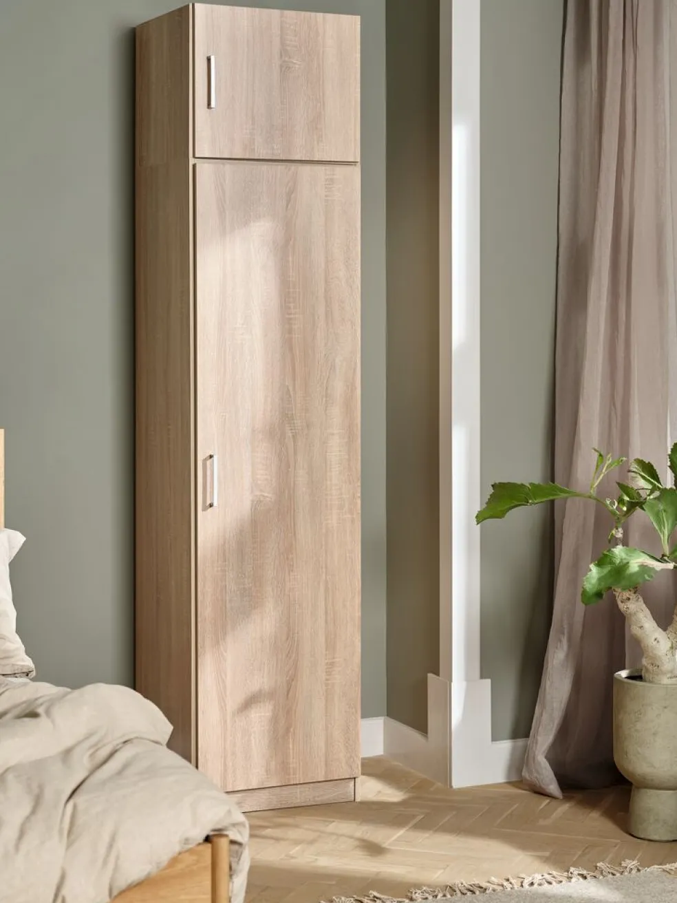 FANDRUPArmoire FANDRUP 50x176 1 porte coloris chêne clair