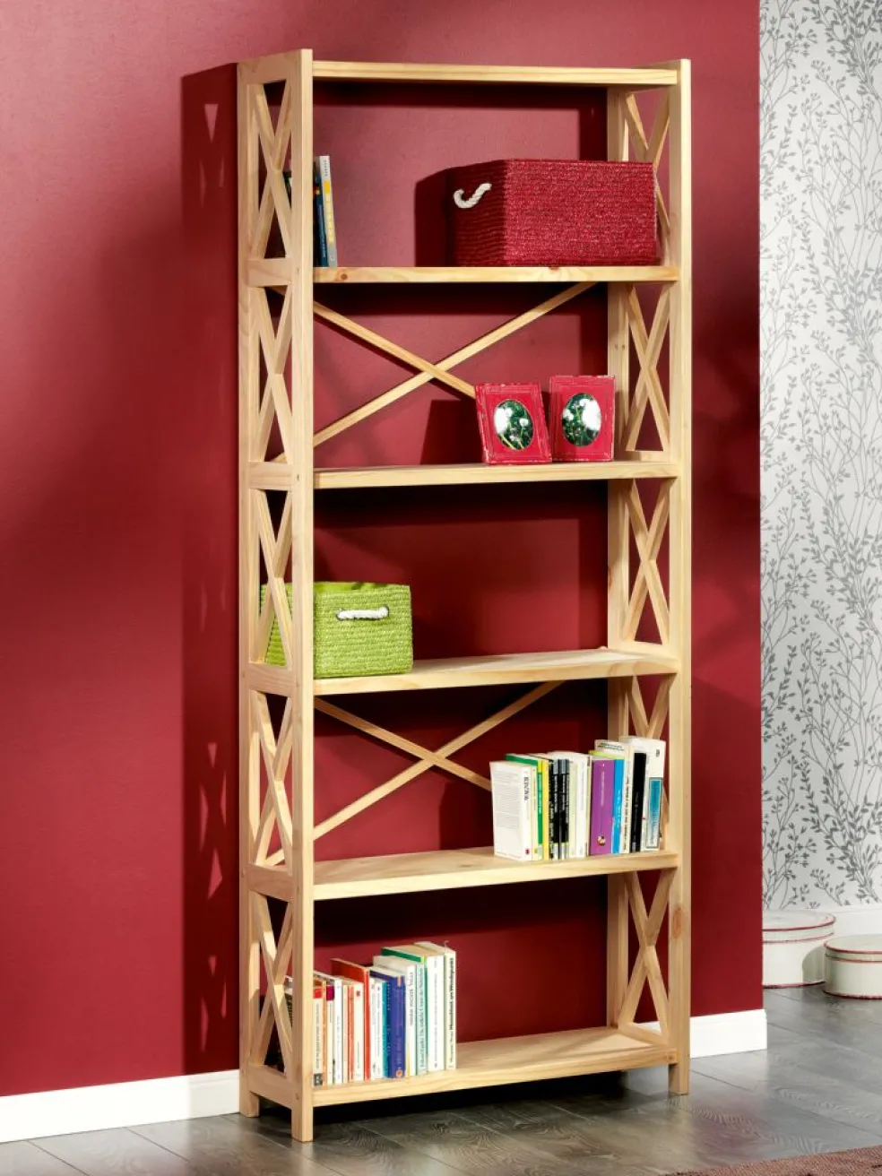 FARUPÉtagère FARUP 80 cm 6 tablettes pin