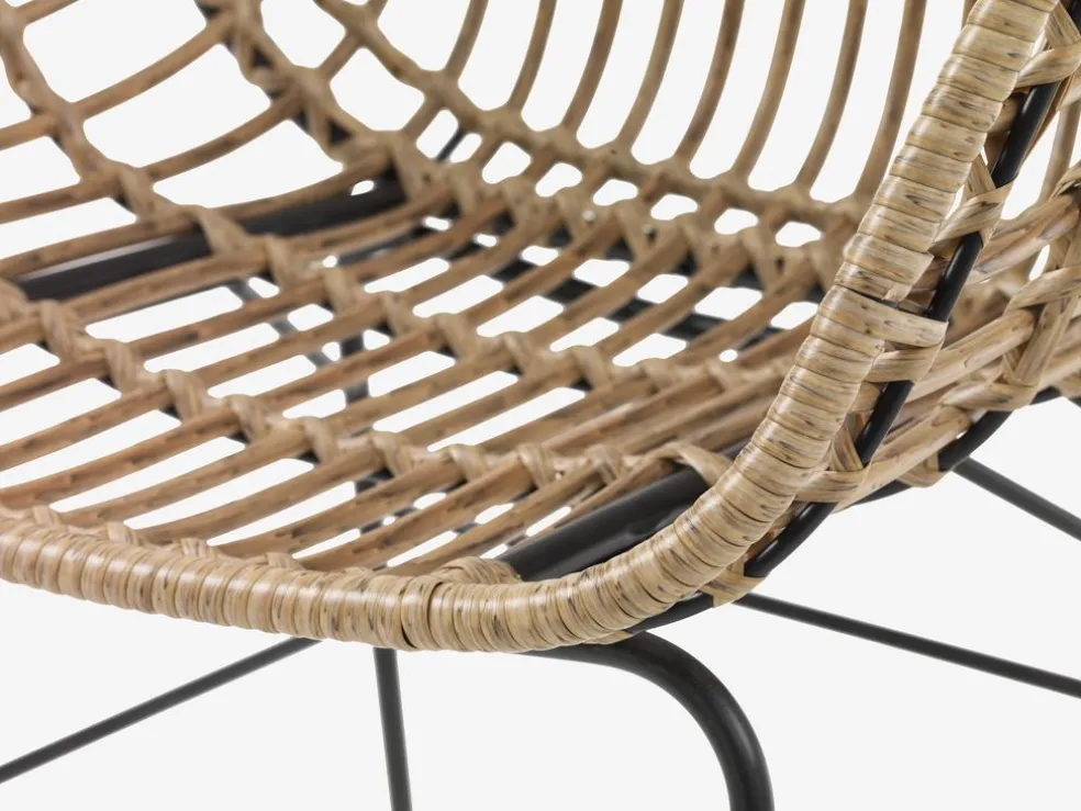 FAUSING + ILDERHUSEFAUSING L220 table noir + 4 ILDERHUSE chaises naturel