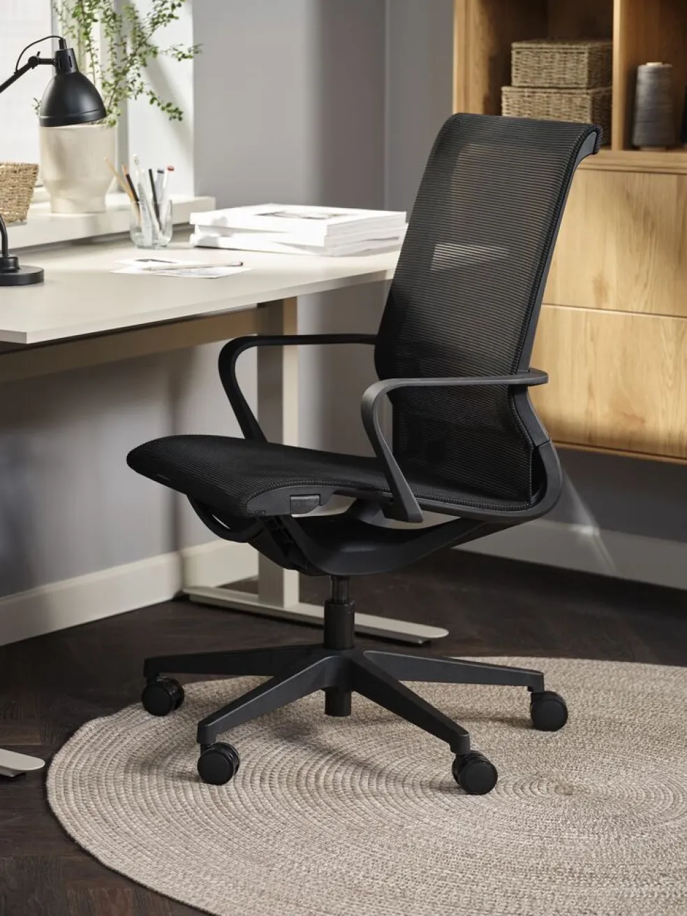 FOLBYFauteuil de bureau FOLBY maille noir/noir