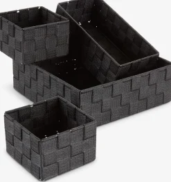 FOLKELot de paniers FOLKE 4pcs/lot noir