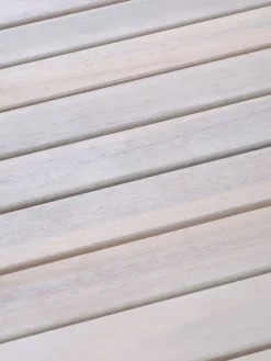 FUGLSAND + TUERNEFUGLSAND Ø120 table acacia + 4 TUERNE chaises naturel
