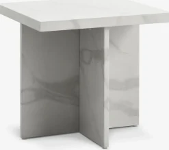 GANDRUPBout de canapé GANDRUP 45x45 coloris marbre blanc