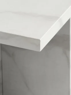 GANDRUPBout de canapé GANDRUP 45x45 coloris marbre blanc
