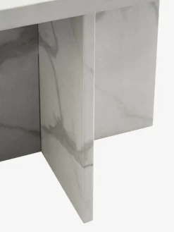 GANDRUPBout de canapé GANDRUP 45x45 coloris marbre blanc