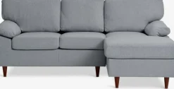 GEDVEDCanapé GEDVED méridienne tissu gris clair