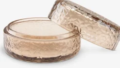 GENEVADBoîte de rangement GENEVAD Ø10xH6cm verre brun