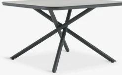 GOTHENBURG + HEMSEDALGOTHENBURG L120 table gris + 4 HEMSEDAL chaises noir