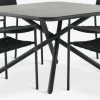 GOTHENBURG + TRILLEVALLENGOTHENBURG L120 table gris + 4 TRILLEVALLEN chaises noir