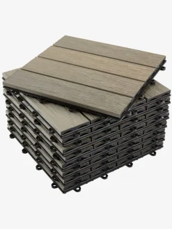 GRAVANDDalle de terrasse GRAVAND l30xL30 imitation bois gris 9pcs