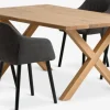 GRIBSKOV + ADSLEVGRIBSKOV L180 table chêne nat. + 4 ADSLEV chaises anthracite
