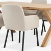 GRIBSKOV + SOTTRUPGRIBSKOV L180 table chêne naturel + 4 SOTTRUP chaises beige