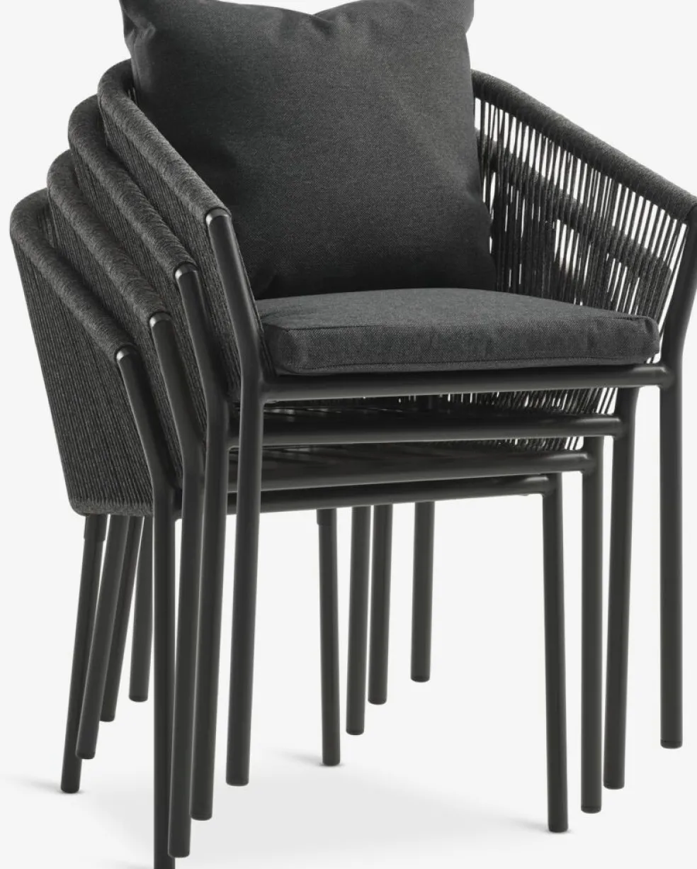 HAGEN + GILJAHAGEN L214 table + 4 GILJA chaises gris