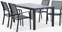HAGEN + STRANDBYHAGEN L160 table + 4 STRANDBY chaises gris