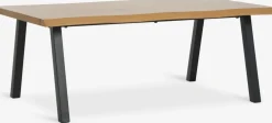 HALSKOVTable basse HALSKOV 70x120 coloris chêne naturel/noir