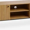 HEMDRUPMeuble TV HEMDRUP 2 portes coloris chêne chaud/noir