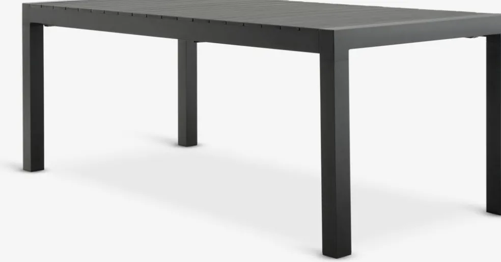 HESTEHAVE + GILJAHESTEHAVE L205/275 table noir + 4 GILJA chaises gris