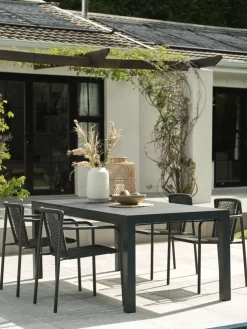 HESTEHAVETable de jardin HESTEHAVE l95xL205/275 noir