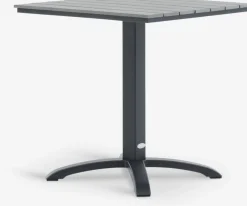 HOBRO + AIDTHOBRO L70 table gris + 2 AIDT chaises noir