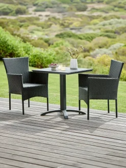 HOBRO + AIDTHOBRO L70 table + 2 AIDT chaises noir