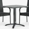 HOBRO + GUDHJEMHOBRO L70 table + 2 GUDHJEM chaises noir
