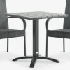 HOBRO + GUDHJEMHOBRO L70 table + 2 GUDHJEM chaises gris