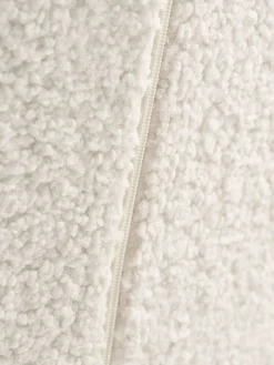 HUNDESTEDFauteuil HUNDESTED tissu teddy blanc cassé/coloris chêne