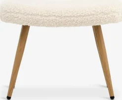 HUNDESTEDRepose-pieds HUNDESTED tissu teddy blanc cassé/coloris chêne